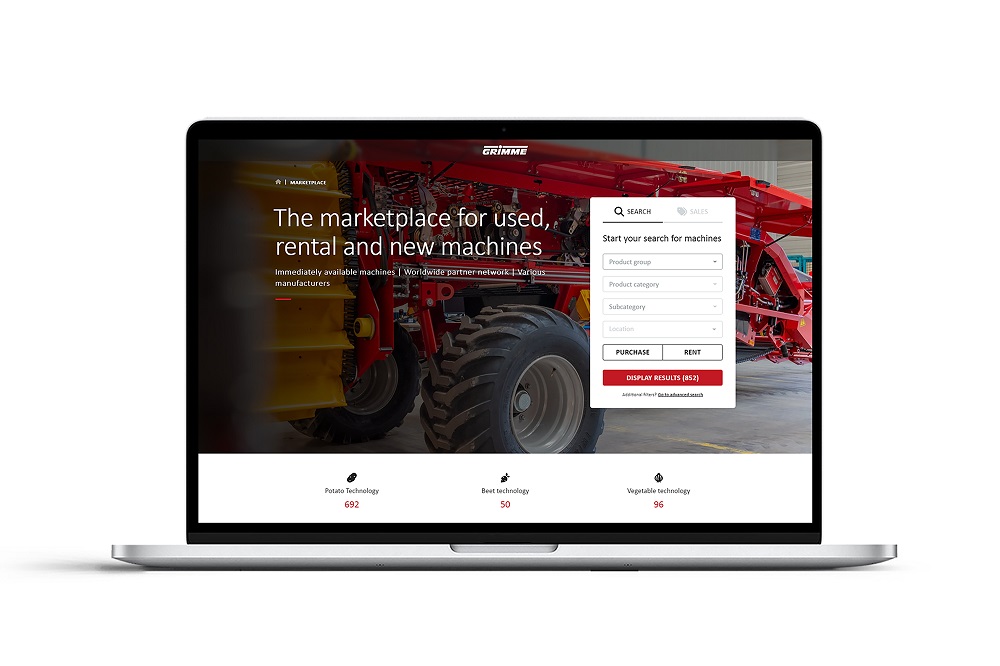 Grimme publiceert nieuwe 'marktplaats' voor gebruikte machines